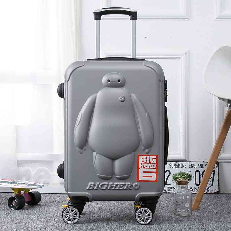 Rejse bagage rullende kuffert, 3d kid boarding box