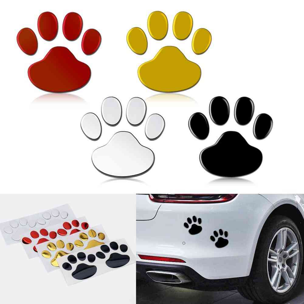 Cool Design Paw, 3d Animal Dog Cat Bear Foot Prints Car Sticker