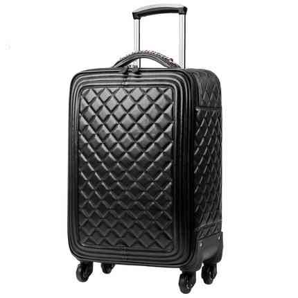 Juego de equipaje con ruedas de cuero, maleta de lujo de alto grado con ruedas, bolsa de viaje con ruedas