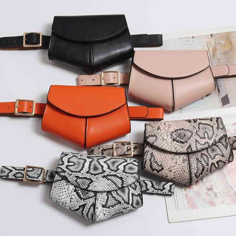 Pu Leather Belt Bag, Waist Pack, Women Handbags