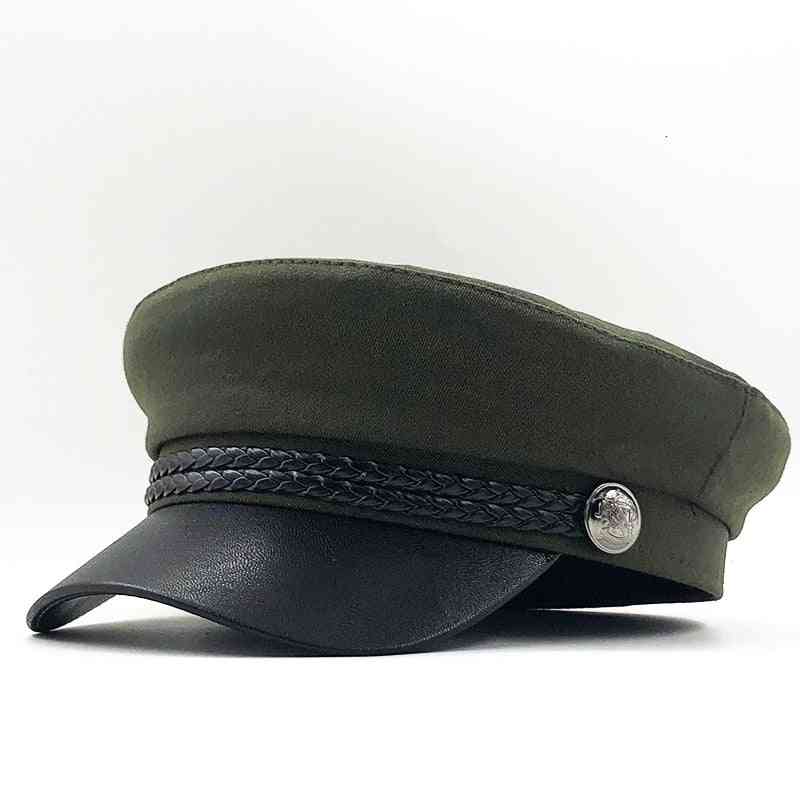 High-quality Military Man/woman Flat Hats, Captain Cap