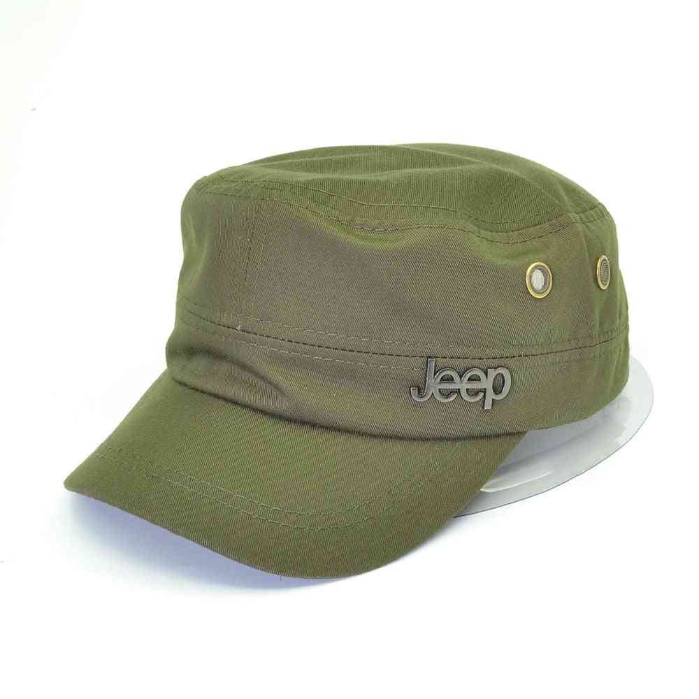 Fashion Flat Roof Military Hats, Casual Sun Shade Army Caps