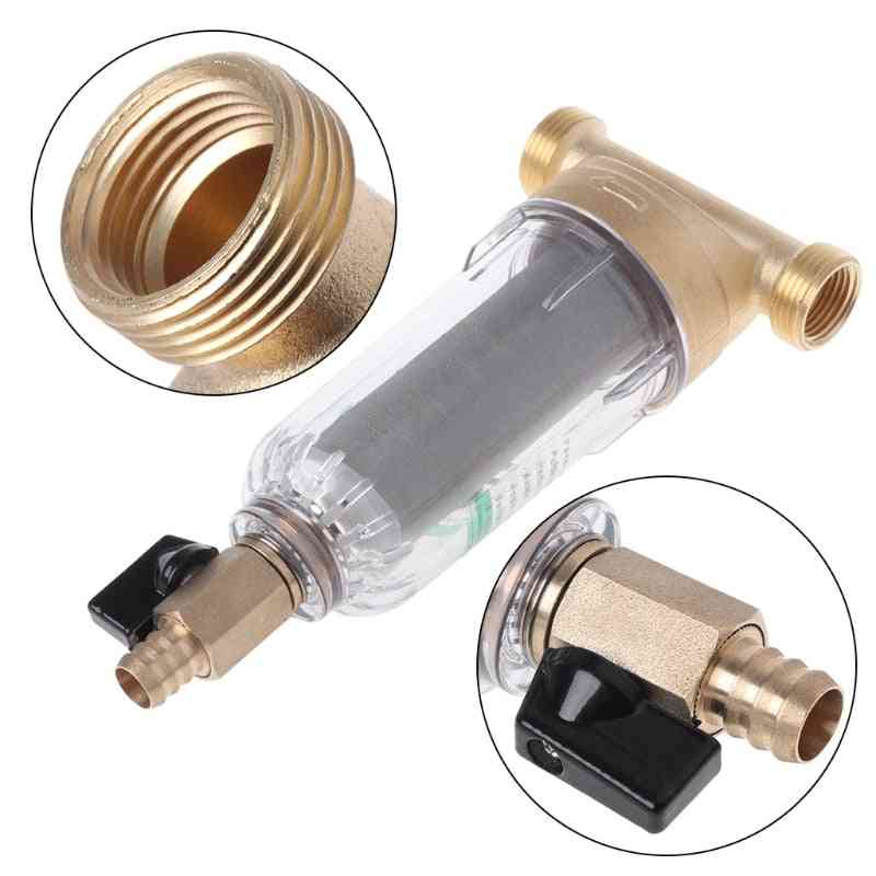 Front Purifier Copper Lead Water Filter, Home Dust Stainless Mesh Faucet