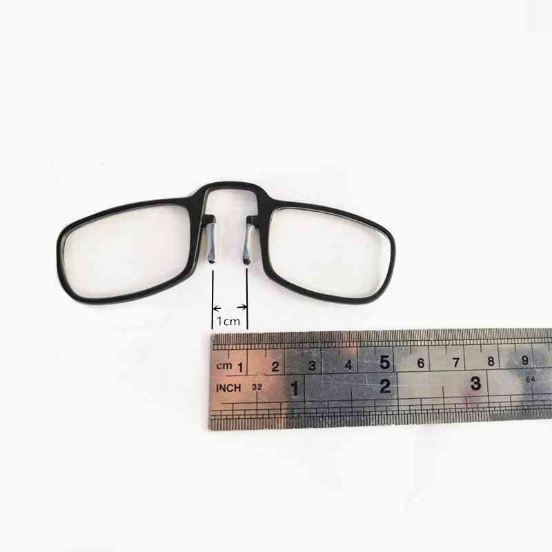 Unisexové mini okuliare na čítanie s klipom na nos