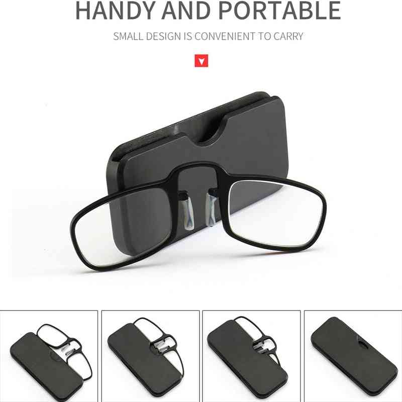 Unisexové mini okuliare na čítanie s klipom na nos