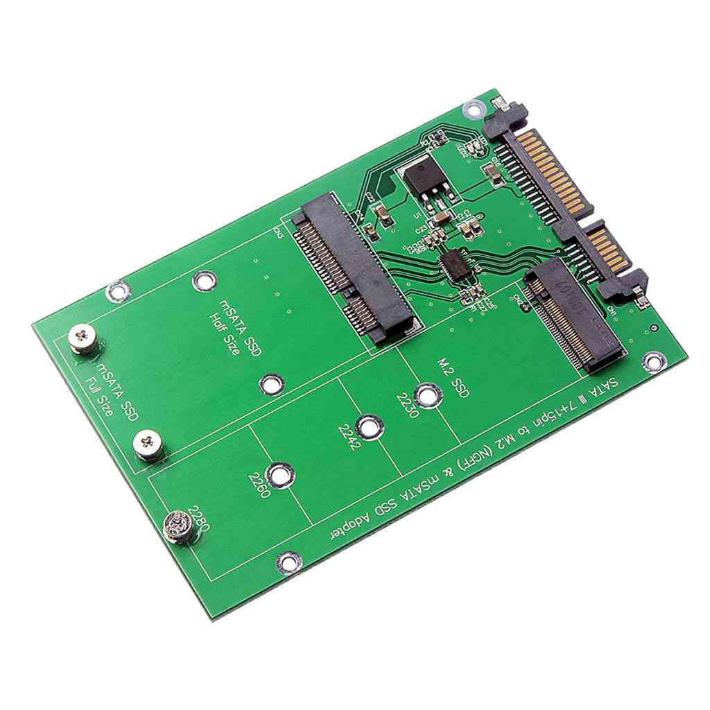 2,5-calowa karta konwertera SSD M.2 NGFF MSATA 2-w-1 o wielu rozmiarach