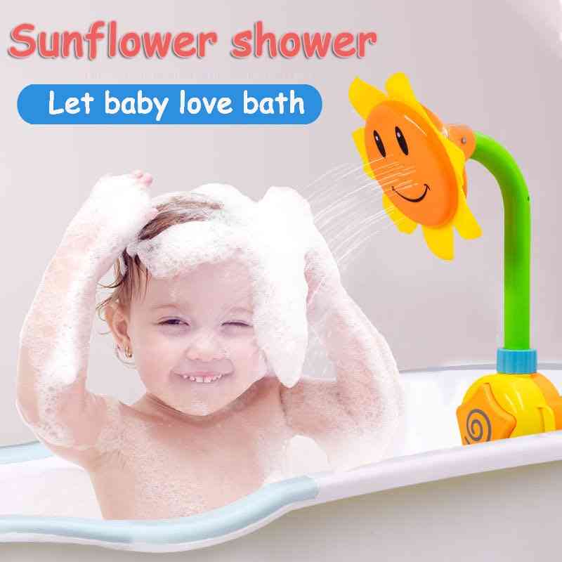 Ducha de baño para bebés juguete de aspersión de girasol