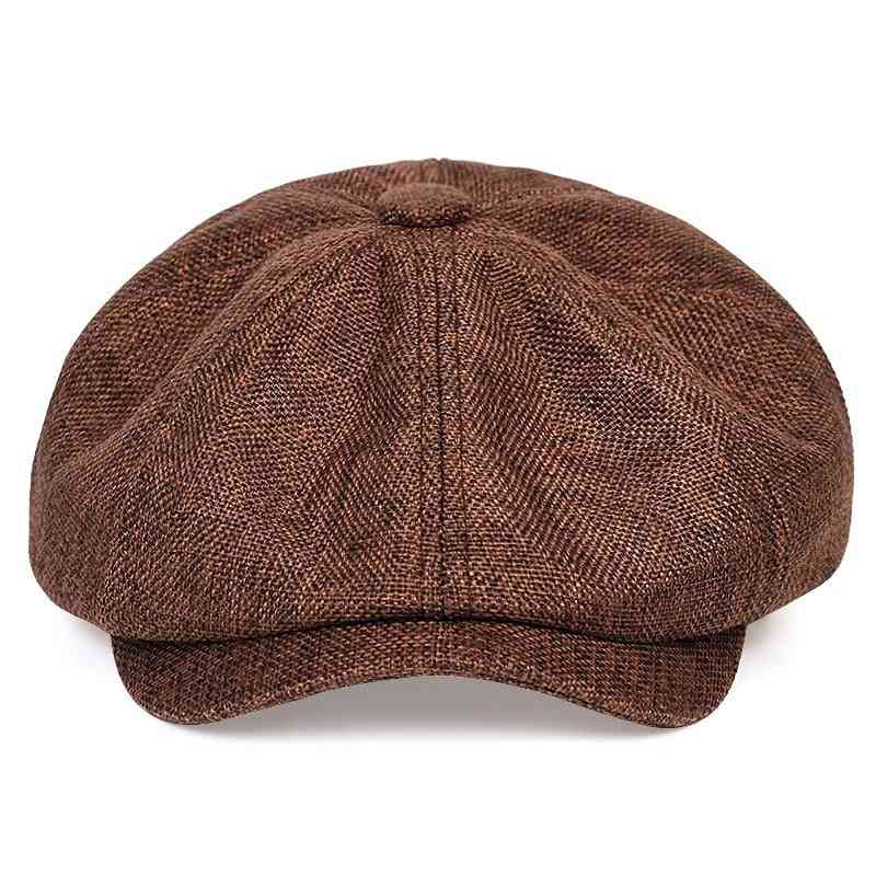New Men's Casual Newsboy Hat Spring And Autumn Retro Beret Wild Casual Hats Cap