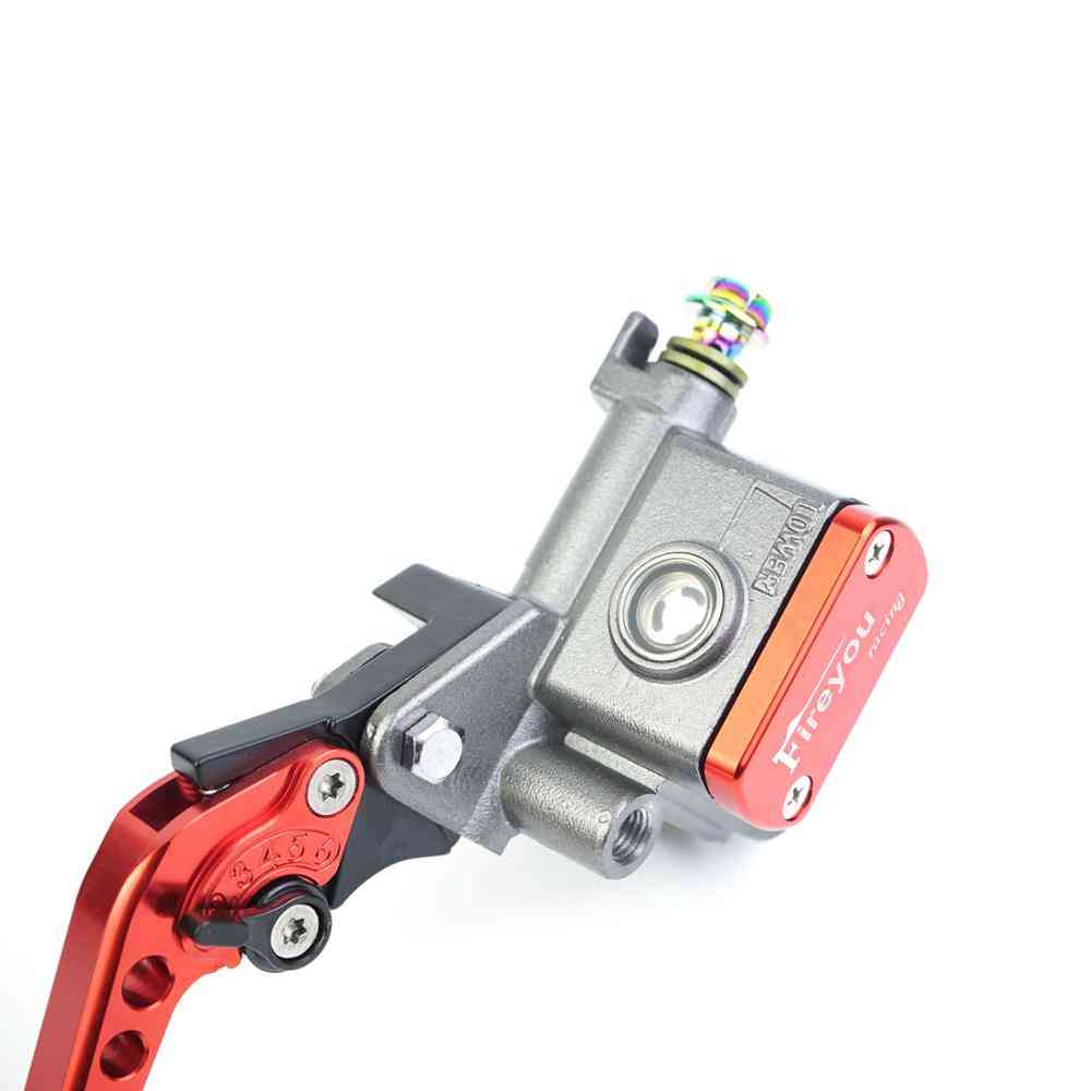 Universal Dual Hydraulic Front Brake Master Cylinder, Clutch Perch With Adjustable Levers And Fluid Reservoir Kit