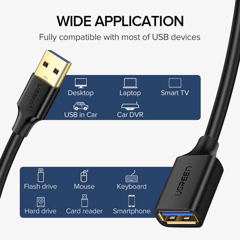 USB-forlængerkabel til smart printer / ps4 / ssd