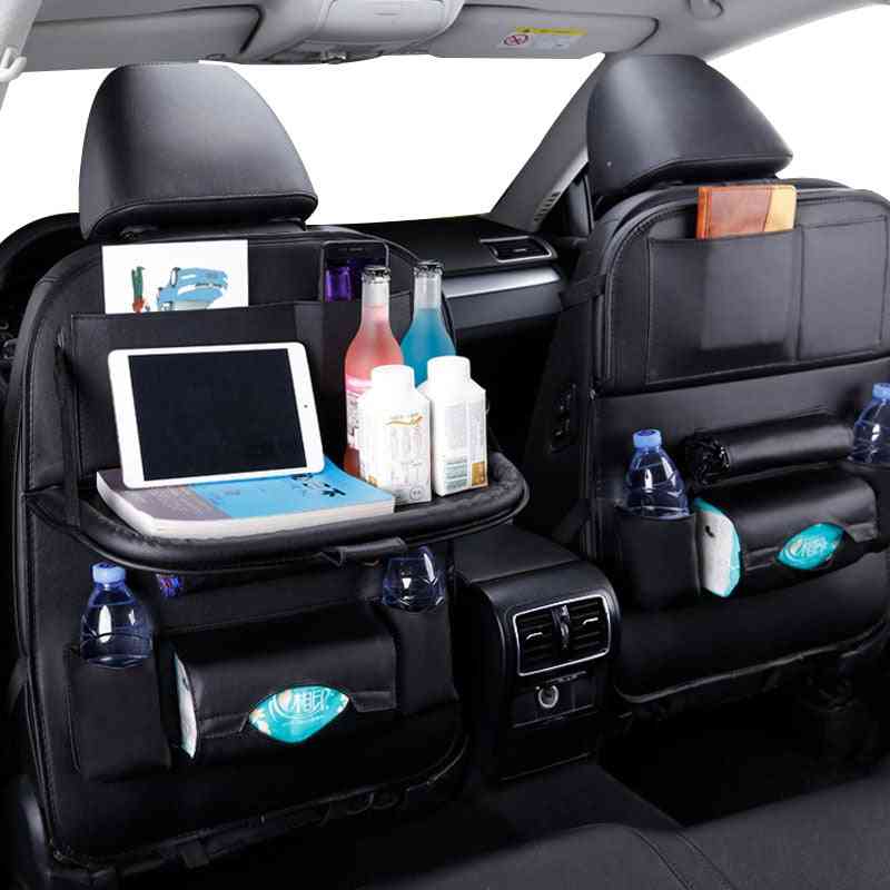 Car Seat Back Organizer, Foldable Table Tray, Travel Auto Accessories