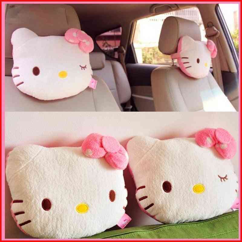 Hello Kitty Pillow, Baby Car Headrest, Neck Cartoon Seat Accessories