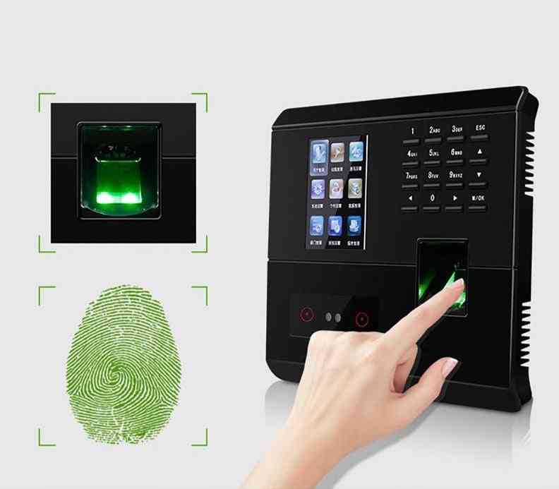 Tcp / ip usb, ansikte och fingeravtryck, lösenordskontroll, tidsklocka biometrisk