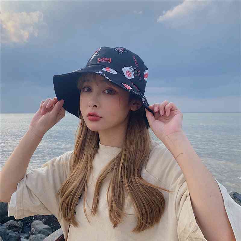 Summer Bucket Hats, Women & Men's Panama Double-sided Wear Fishing Cap
