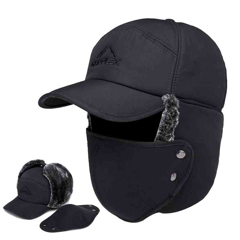 Windproof Face Mask Earflap Hat, Men & Women Cap