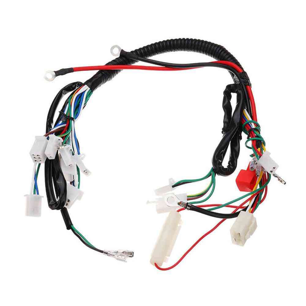 Dirt Bike Atv Quad Wire Harness For 50-125cc Start Electric Assembly Wiring