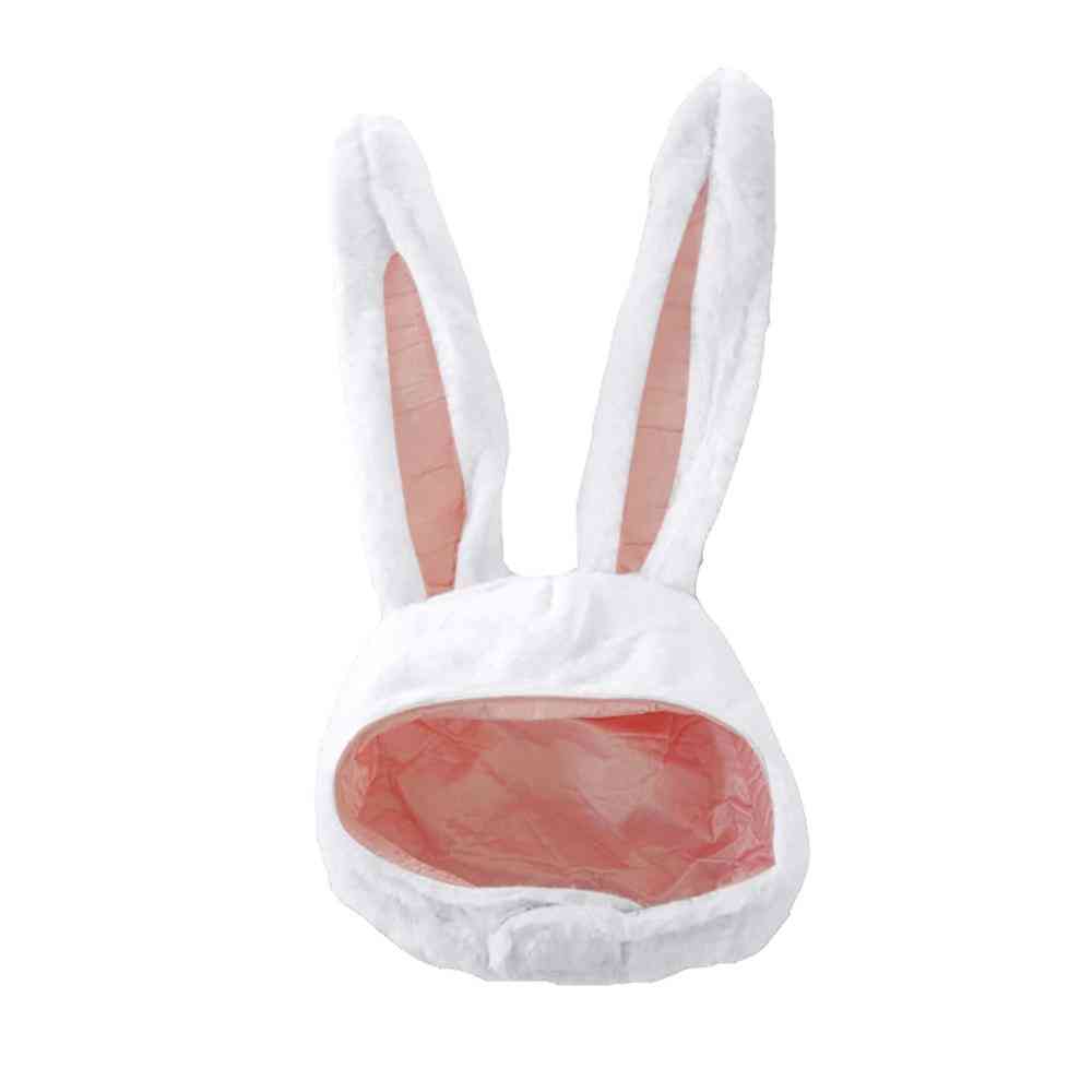 Sombrero de orejas de conejo, lindo accesorio de fotografía con capucha de conejo de felpa