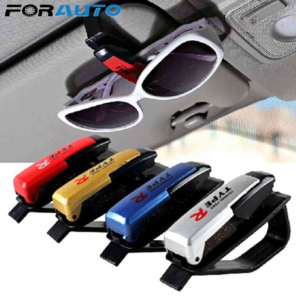 Universal Car Glasses Cases Ticket Card Clamp, Portable Eyeglasses Clip