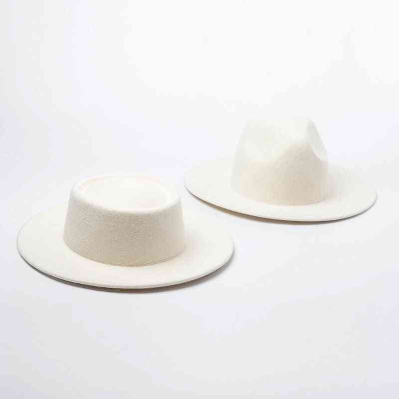 Sombreros de fieltro de mujer, sombreros de ala ancha para banquete de boda