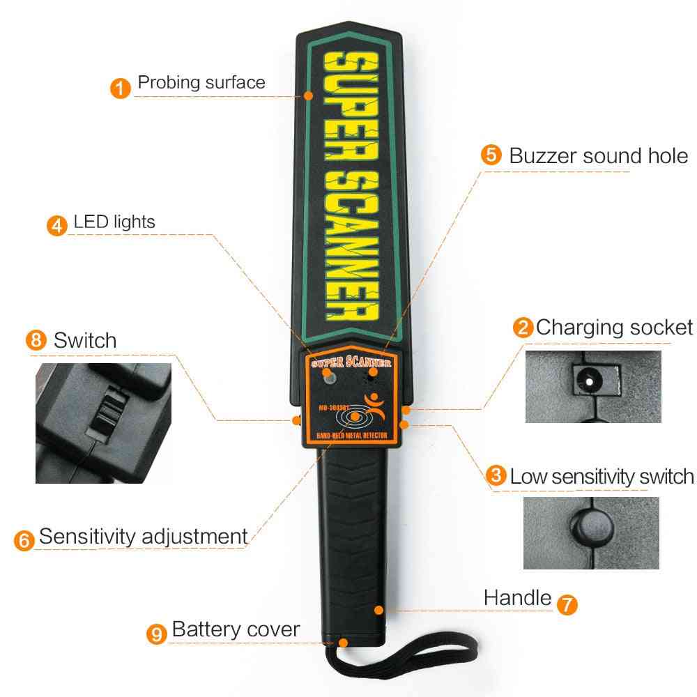 Prijenosni ručni sigurnosni detektor metala-skener
