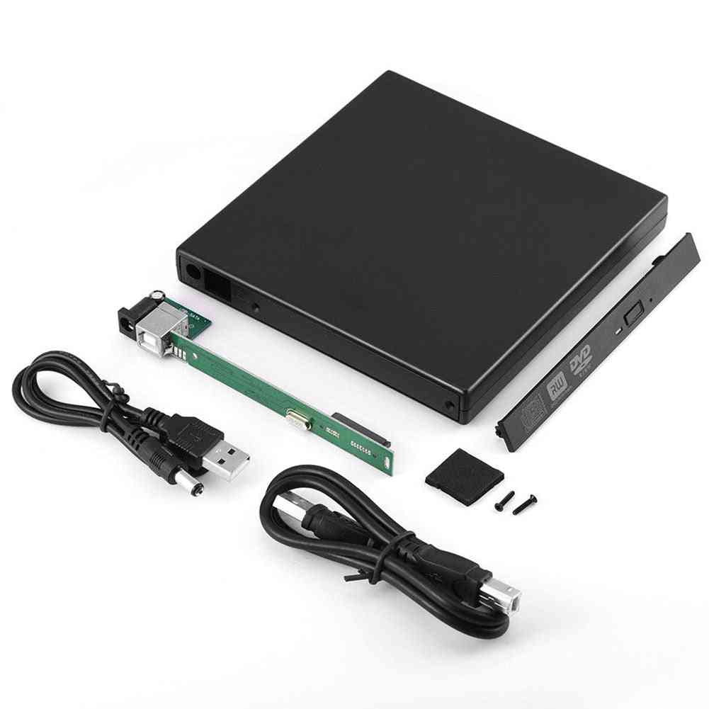 Notebook Optical Drive Case, Mobile 480mbps Cd-rom Abs Portable Pc Usb 2.0 Disk