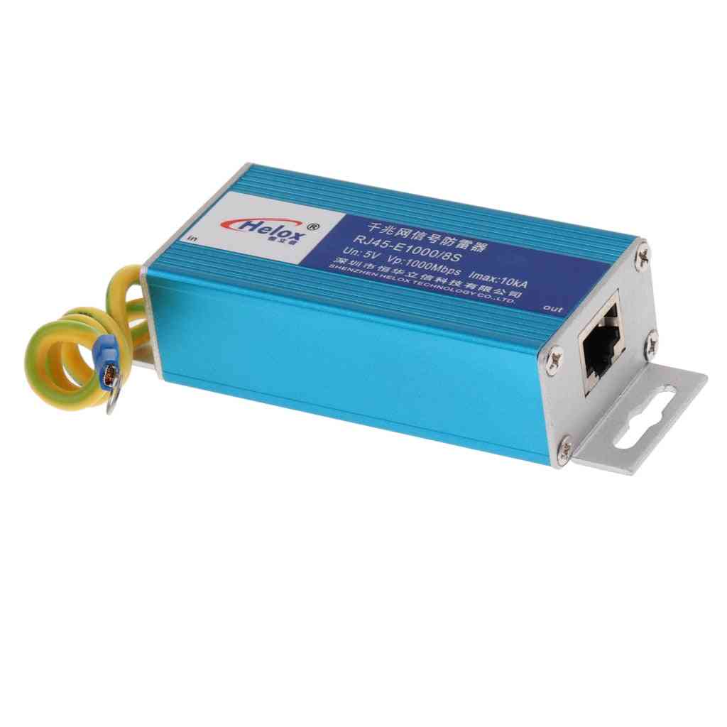 Ethernet Lan 1000mbps Rj-45 Surge Protector For Thunder&lightning Protection