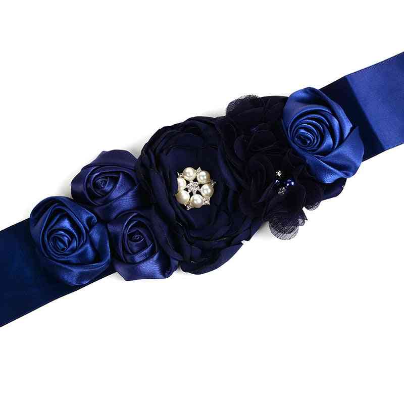 Cintura blu navy per ragazza di fiori, fascia premaman