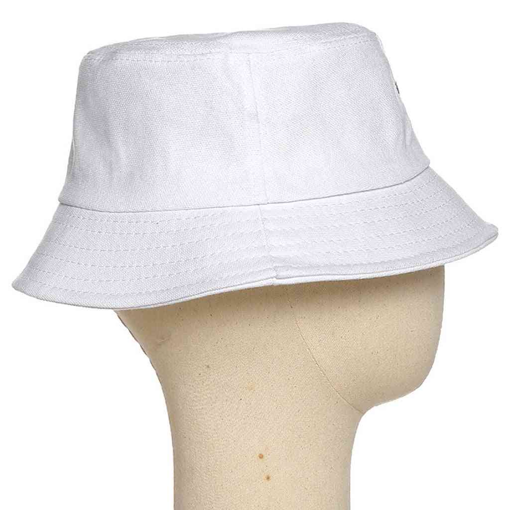 Perhonen kirjonta taitettava ämpäri hattu