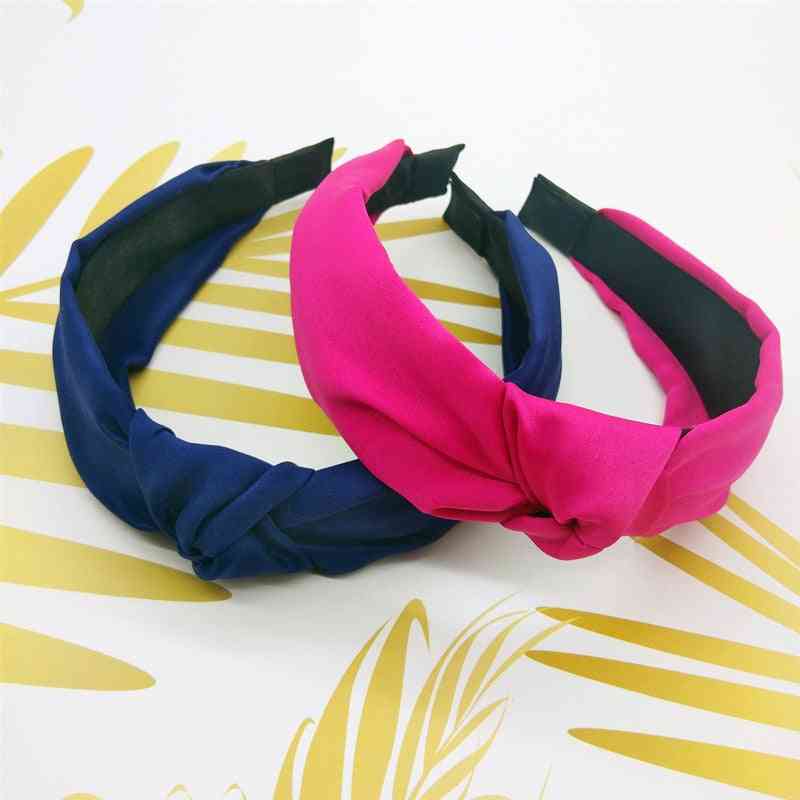 Elegant Solid Knot Women's Hair Bands, Headbands And Hair Accessories
