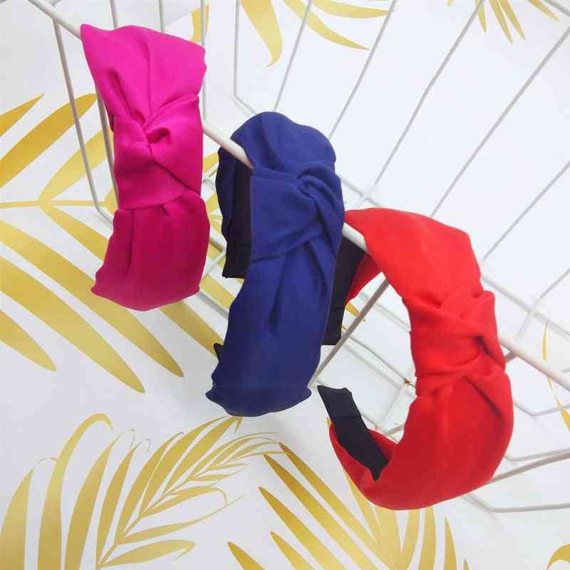 Elegant Solid Knot Women's Hair Bands, Headbands And Hair Accessories