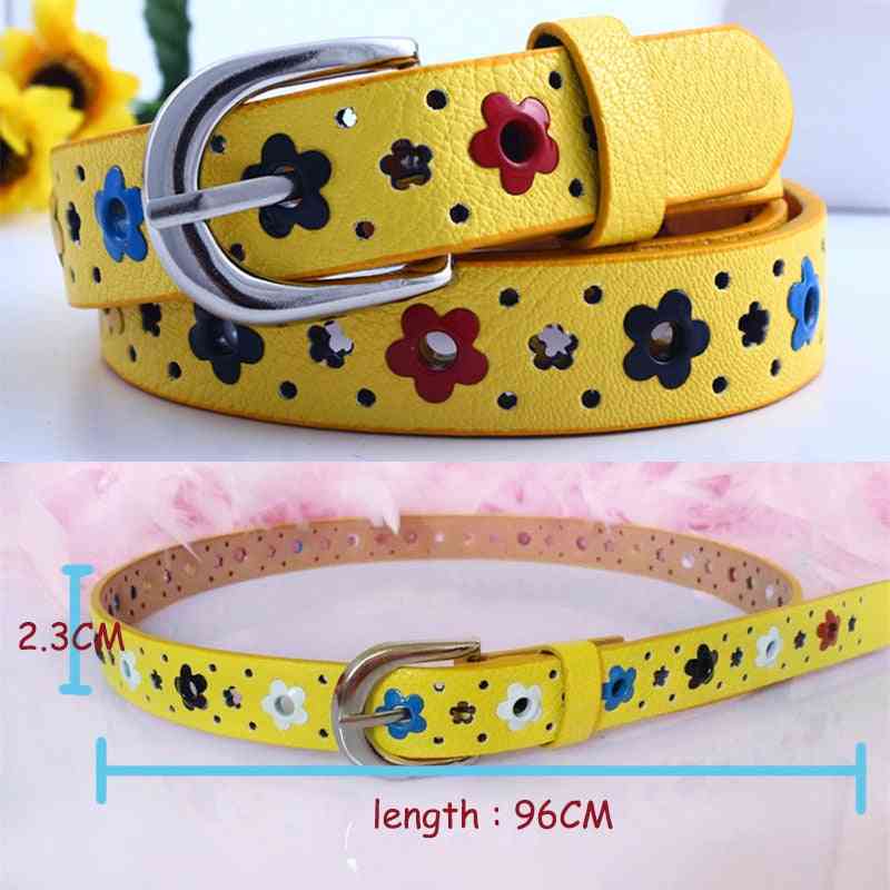 Colorful Flower Butterfly Hollow's Casual Pin Buckle Belt