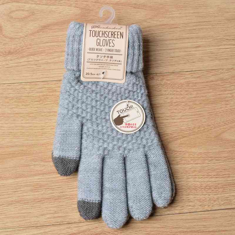 Warm Stretch Knit, Full Finger Touch Screen Gloves/women