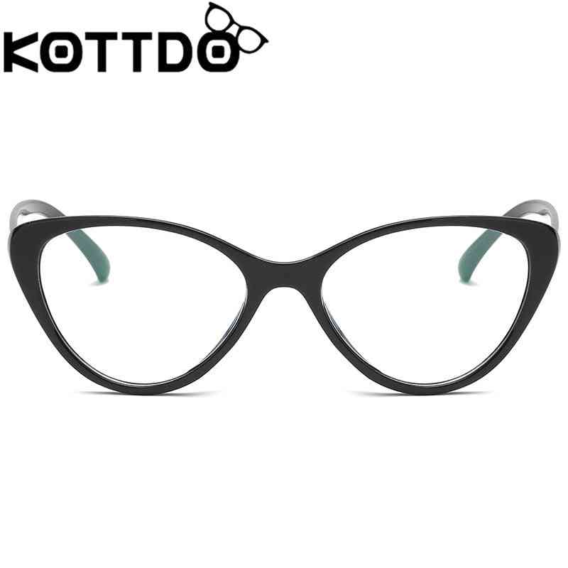модна реколта рамка за очила за котешки очи, дамски очила, оптична пластмасова прозрачна леща