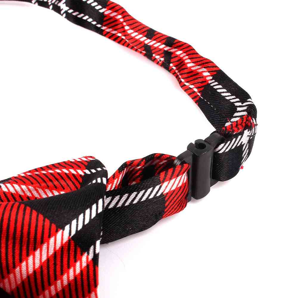 Gummisträng slips flickor pojkar polyester plädad hals slips för barn passar smala smala män