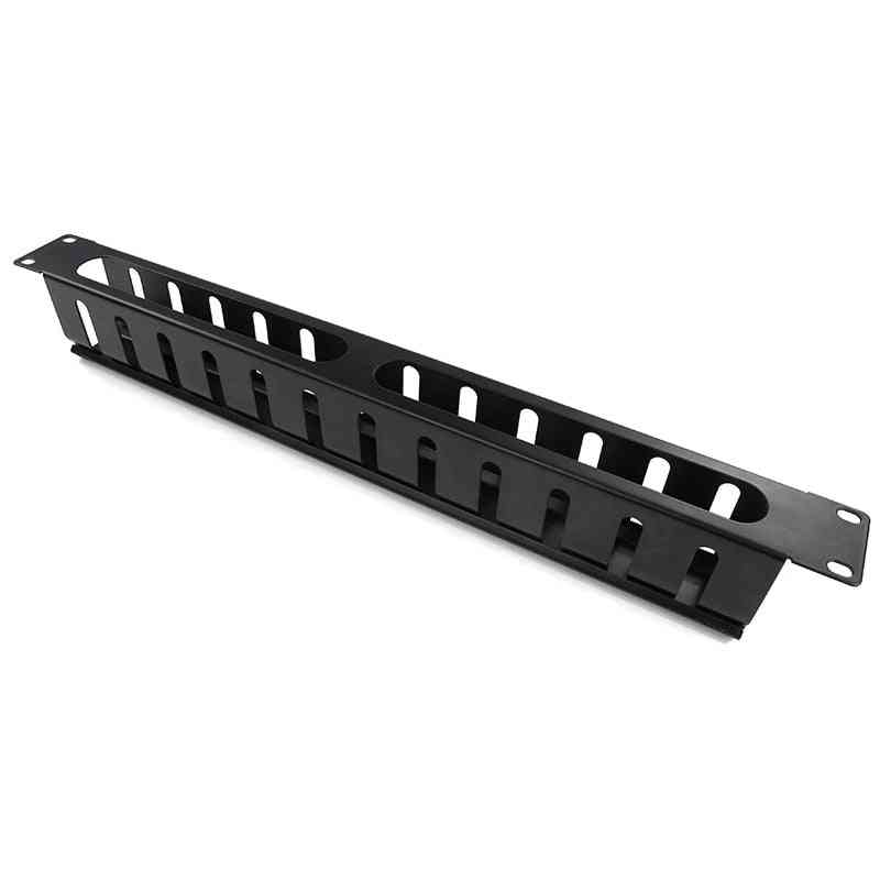 Rj45 Ethernet Cable Manager Organizer 1u 19'' Inch Rack Mount Horizontal Cable Management
