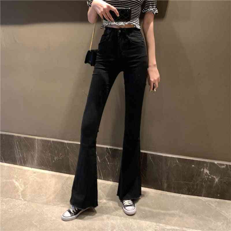 High Waist Flare Jeans Bell Bottom Denim Skinny Women's Leg Vintage Pant