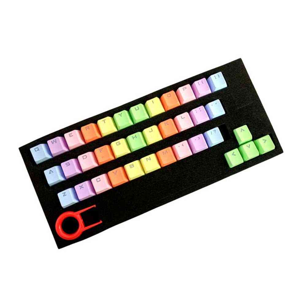 Gaming Replacement Backlight, Colorful Keycaps Pbt 37 Key Double Shot
