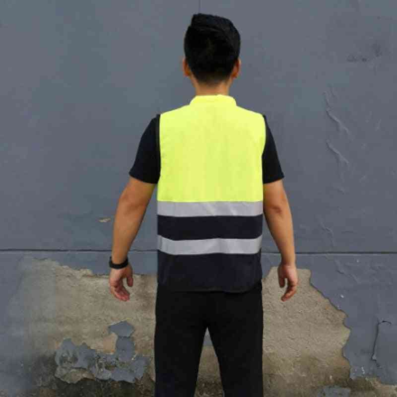 Reflekterande säkerhetsväst med hög synlighet - fluorescerande kläder
