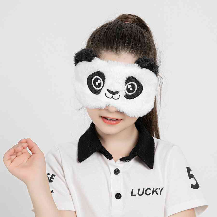 Gyerek panda plüss szemmaszk, bekötött szemmel