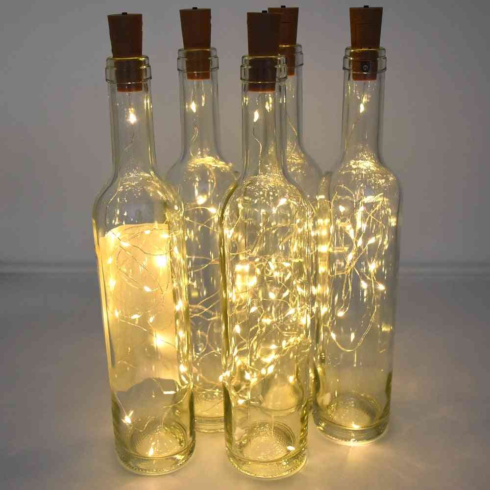 Diy Led String Light Bar Light Birthday Party Wine Bottle Stopper Light Strip
