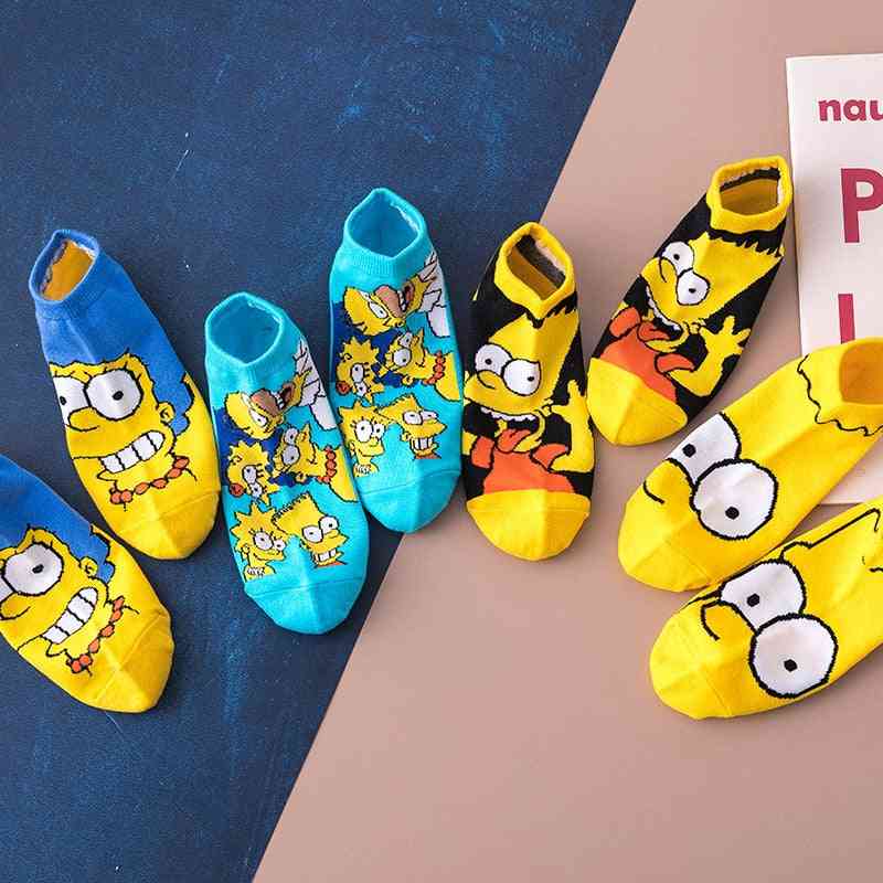 Cartoon Cotton Socks, Simpsons Family Novelty Cute Sock Slippers