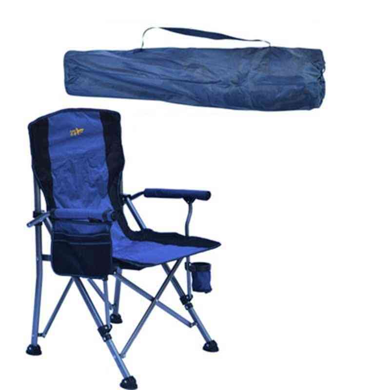 Sturdy Folding Lawn Chair With Hard Arms And Portable Carry Bag Comfortable For Outdoor