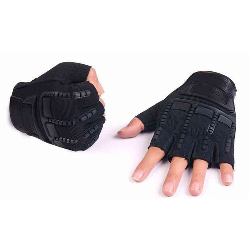 Tactical Fingerless, Military Armed, Anti-skid, Rubber Gloves