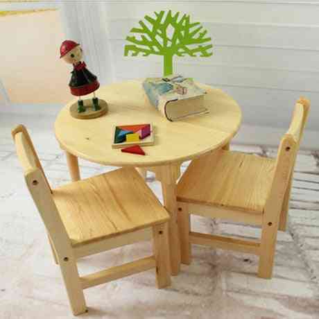 1 Table +2 Chairs Sets- Wood Furniture, Study Table For Kid's