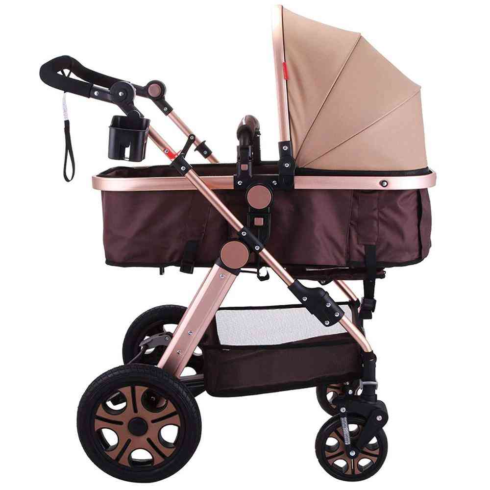 Portable Foldable Baby Stroller, Adjustable High View Pram