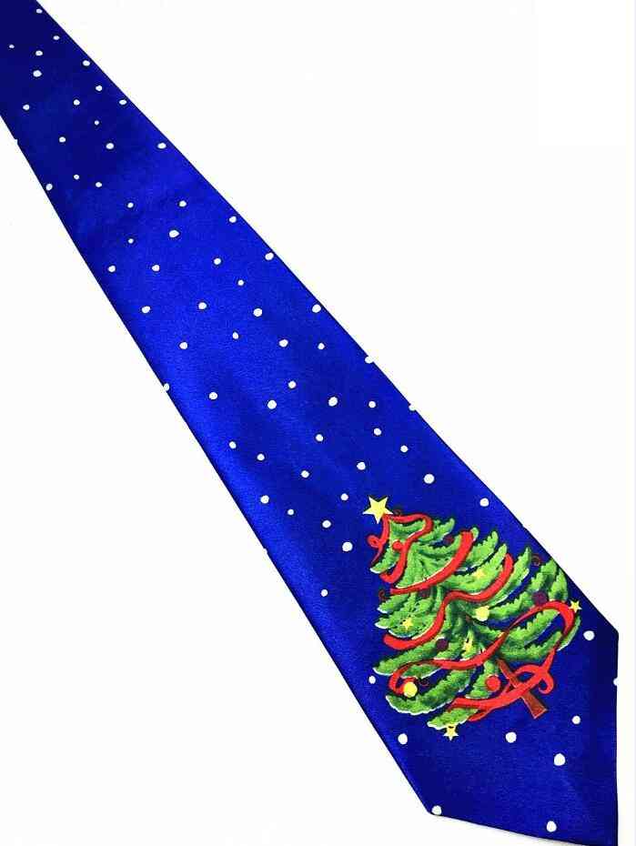 Krawat z nadrukiem świątecznym
