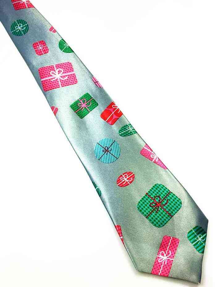 Vánoční motiv s tištěnou kravatou