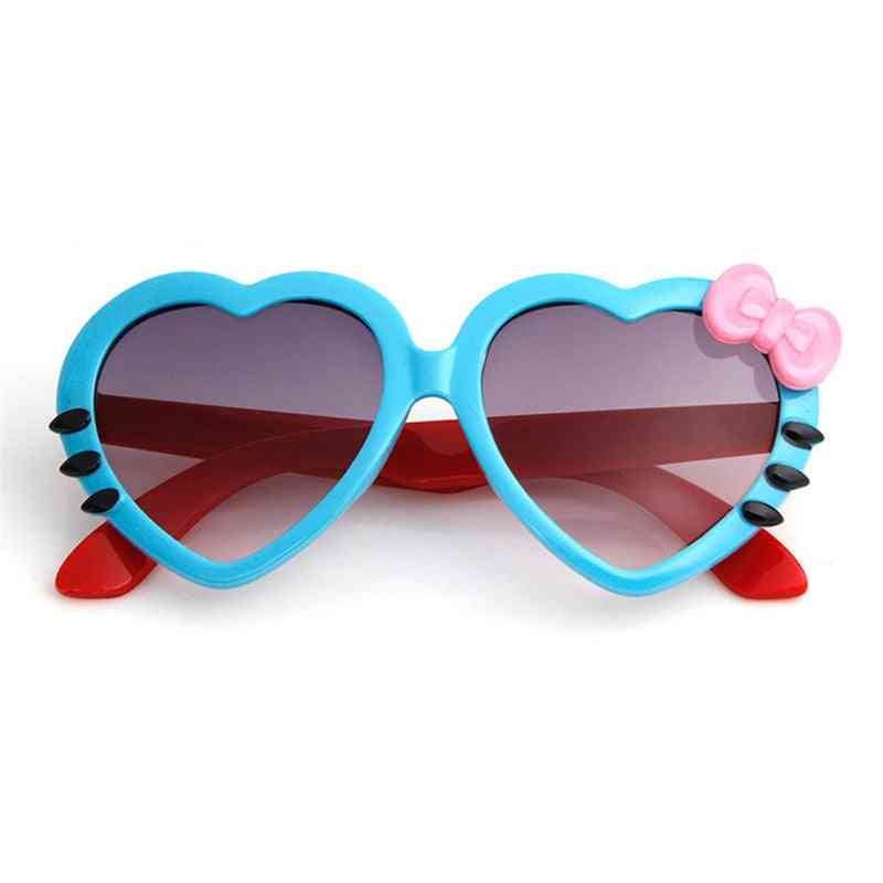 Slnečné okuliare s mačacím lukom, srdce, letné kreslené okuliare