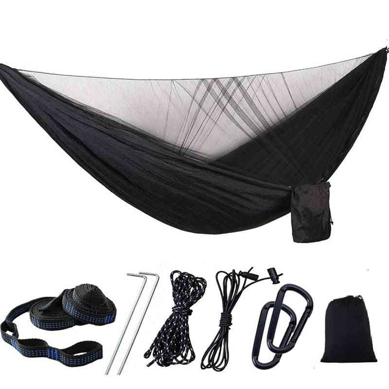 Portable Camping Outdoor Hammock With Mosquito Net, Lightweight Travel Bed