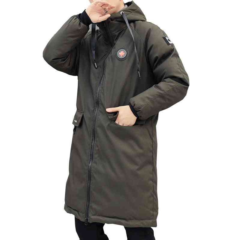 Pánský teplý větruodolný svrchní oděv polstrovaný bavlněný kabát